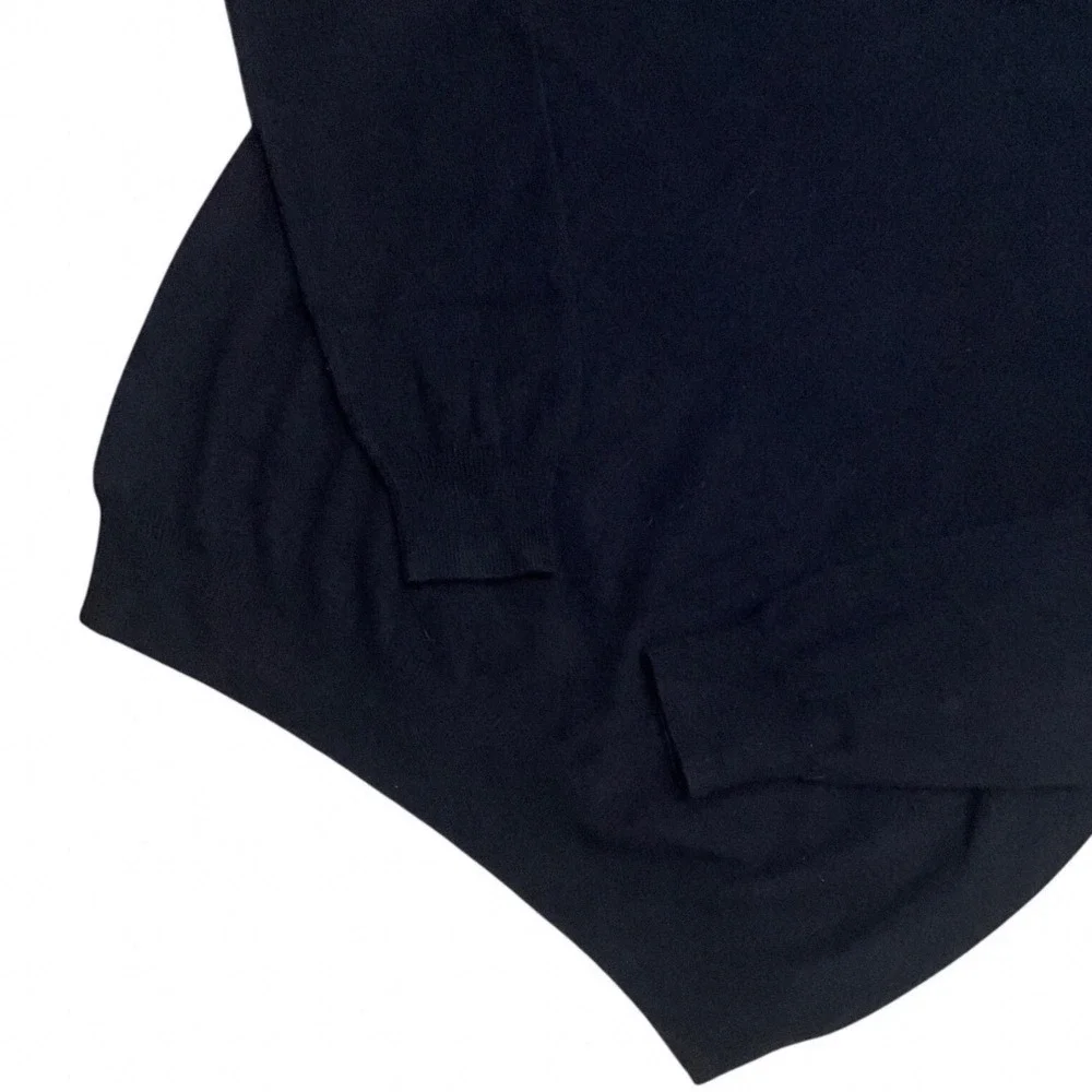 J.Crew Italian Cashmere V-Neck Sweater Navy Blue Preppy Luxury Classic Men's XL